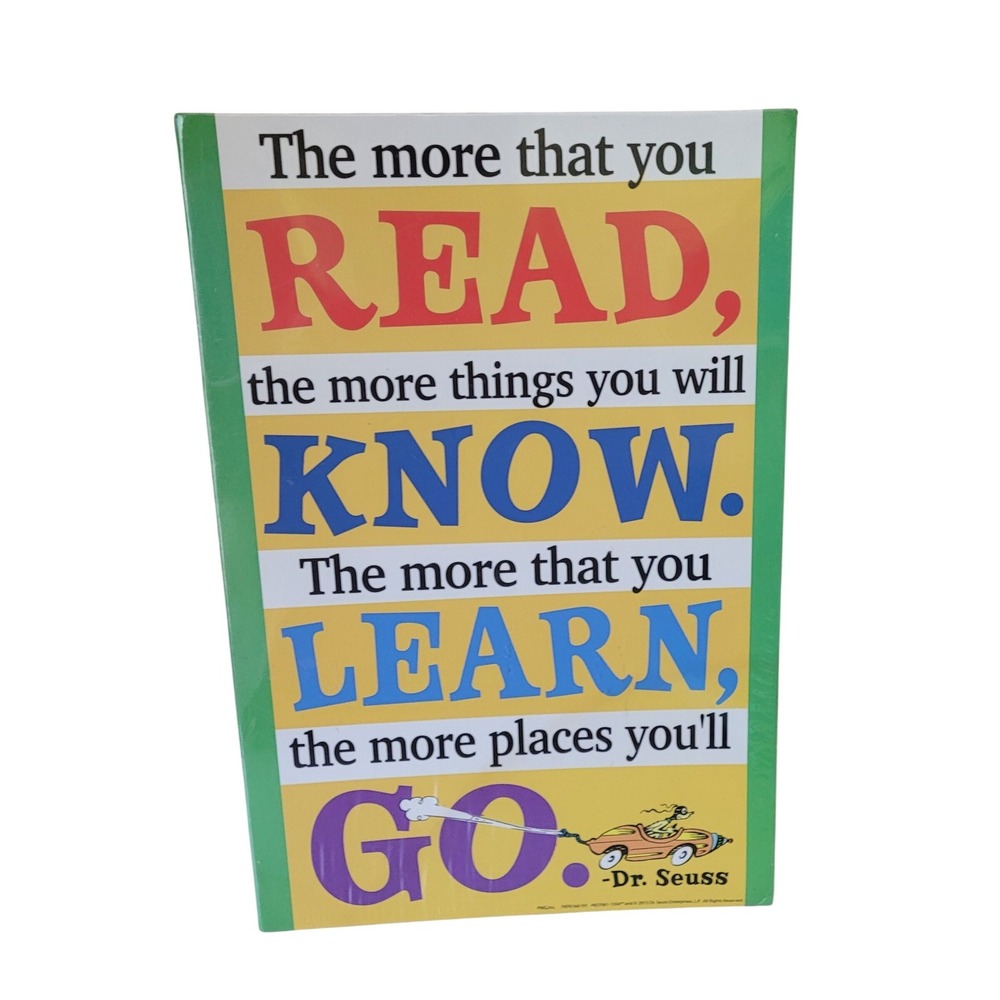 Dr. Seuss Motivational Poster Kids Room Decor 8x12 Multicolor New Quote Art